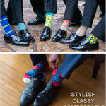 Men's 12 Pairs Casual Novelty Blushing Palette Colorful Patterned Dress Socks for Men - Socks