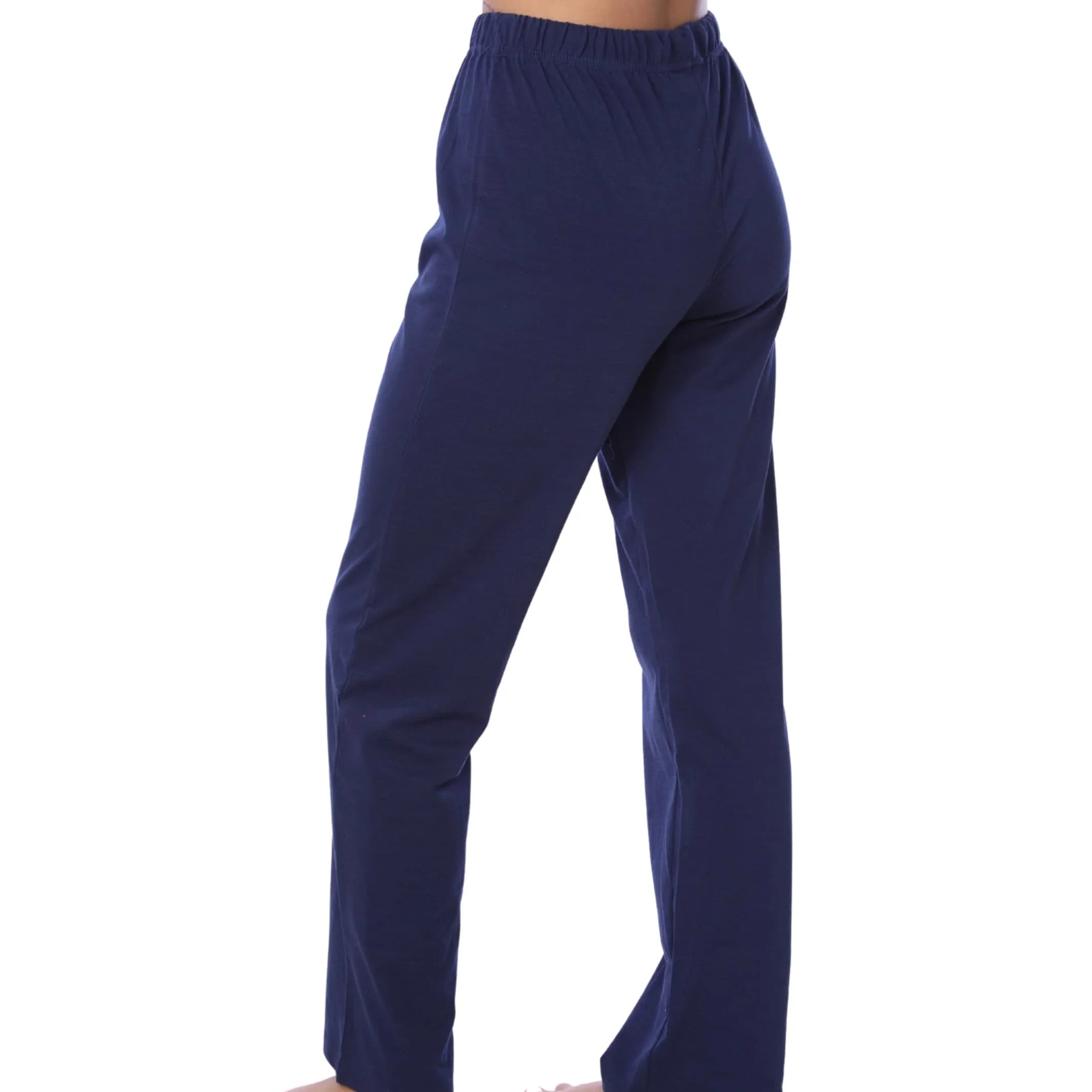 Women's Navy Blue Cotton Long Sleeve Pajama