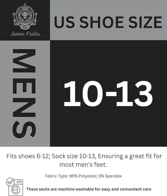 JAMES FIALLO Men's 6-Pairs Fun Low Cut Athletic Football Star Stripes Patterned Running Socks For Men - Tipi Toe Socks