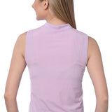 Isadora Paccini Women's Lilac Long Mock Turtle Neck Pullover Sleeveless Tank Tops for Women