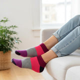 Stripes Zigzag Paint Splash No Show Socks - 20 Pairs