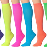RONNOX Compression Socks for Men & Women Colorful Patterned Knee High Socks (16-20 mmHg / 12-14 mmHg) 6-Pairs CP05-AB - Socks