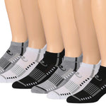 RONNOX Men's 6-Pairs Low Cut Running & Athletic Performance Tab Socks Medium/Large MRLT24-A-ML - Tipi Toe Socks