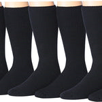  Mens 6 Pairs Heat Holder Cold Resistant Super Thermal Winter Boot Midnight Black Serenity Socks, Sock size 10-13 - Socks
