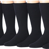  Mens 6 Pairs Heat Holder Cold Resistant Super Thermal Winter Boot Midnight Black Serenity Socks, Sock size 10-13 - Socks