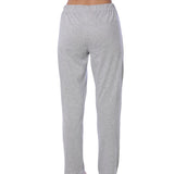 Isadora Paccini Women's Grey Cotton Pants For Women Relaxed Fit Elastic Waist Cool Comfortable For Sleep & Loungewear