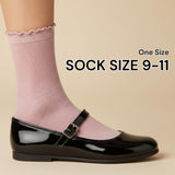 Solid Color Ruffle Socks - 6 Pairs