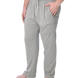 JAMES FIALLO Men's Grey Medium Cotton Knit Pajamas Comfortable Relaxed Fit Durable Men's Sleepwear
