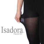 Isadora Paccini Women's Black Opaque Shaper Tights - 120 Denier High-Waist Control Top Pantyhose for Slimming and Comfort - Socks