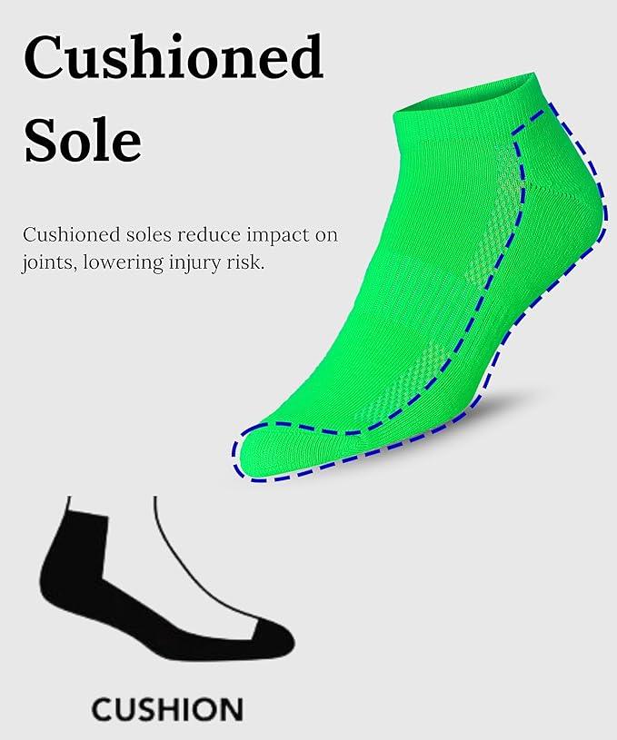 Cushioned Men's Contrast Sports Socks