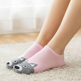 Dotted Solid Striped Animal Faces No Show Socks - 20 Pairs