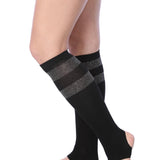 Tipi Toe Women Stirrup Socks - Lightweight Girl's Toeless Socks Knee High - Stretchable Women's Stockings Workout socks