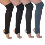  Women's Stirrup Yoga Socks, Lightweight Over The Knee Socks, Open Heel Non-Slip Design. Ideal for Yoga & Dance -  Socks
