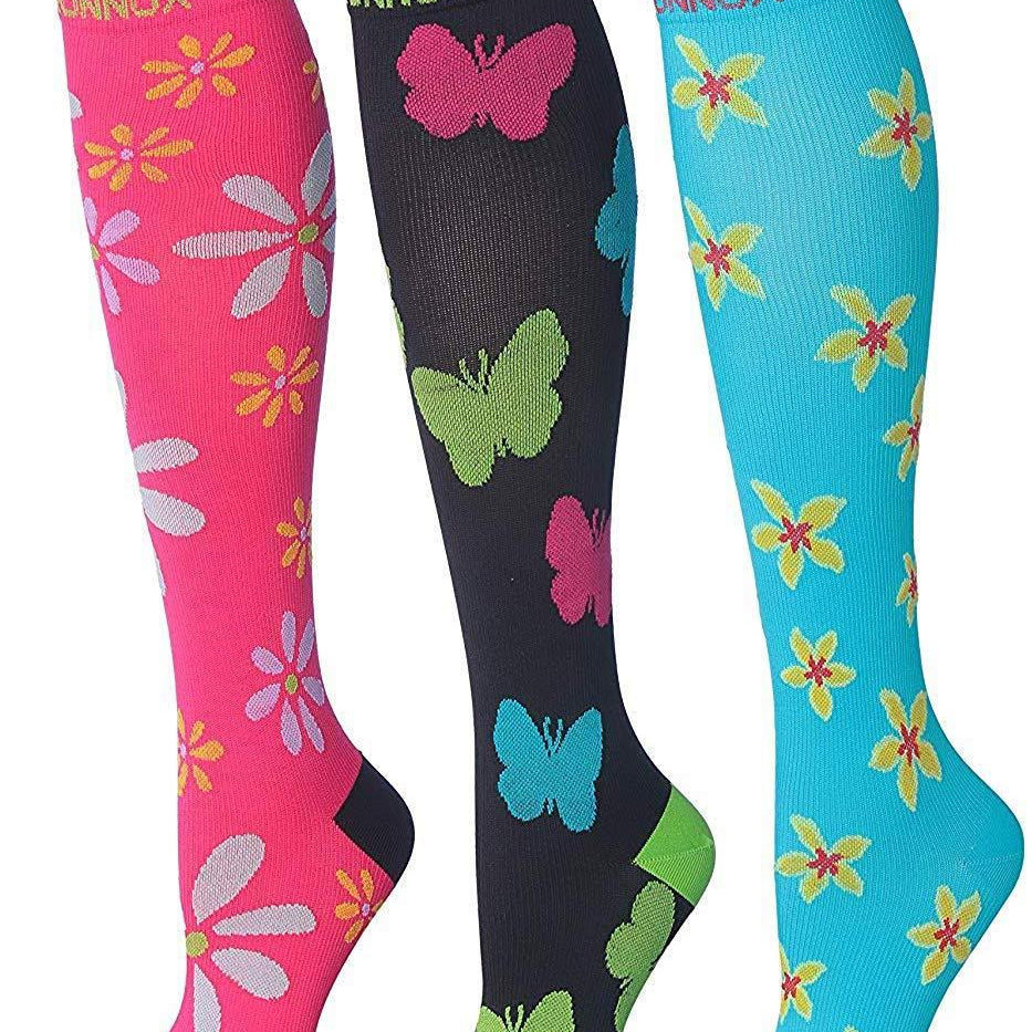 Butterfly & Flowers High Socks