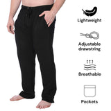 JAMES FIALLO Men's Black Medium Cotton Knit Pajamas Comfortable Relaxed Fit Durable Sleepwear Mens Pajama Bottoms