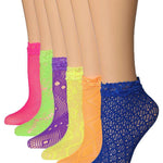 Women's Multicolor Lace Ankle Socks