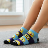 Colorful Monster Faces No Show Socks - 20 Pairs