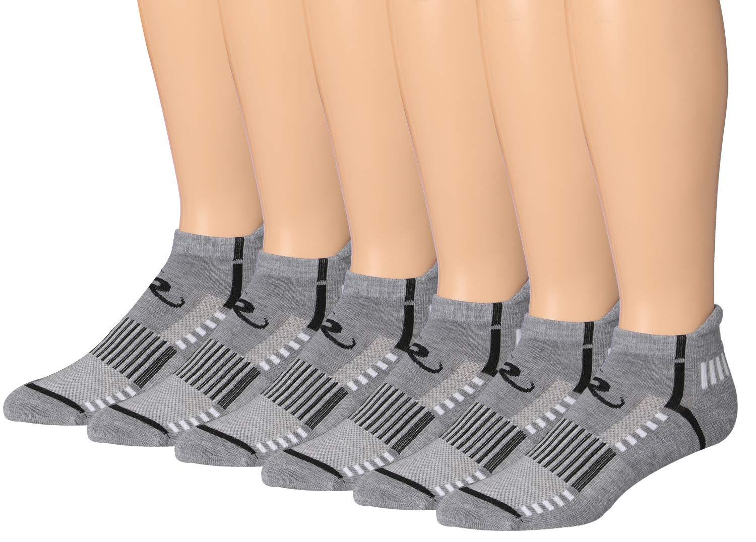RONNOX Men's 6-Pairs Low Cut Running & Athletic Performance Tab Socks Medium/Large MRLT23-A-ML - Tipi Toe Socks