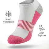 White Rainbow Colored & Accented Stripes Low Cut Socks - 12 Pairs