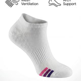 Women's Black & White Low Cut Socks - 6 Pack