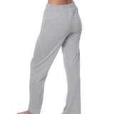 Isadora Paccini Women's Grey Cotton Pants For Women Relaxed Fit Elastic Waist Cool Comfortable For Sleep & Loungewear