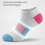 Ankle sock with targeted arch support on a light gray background