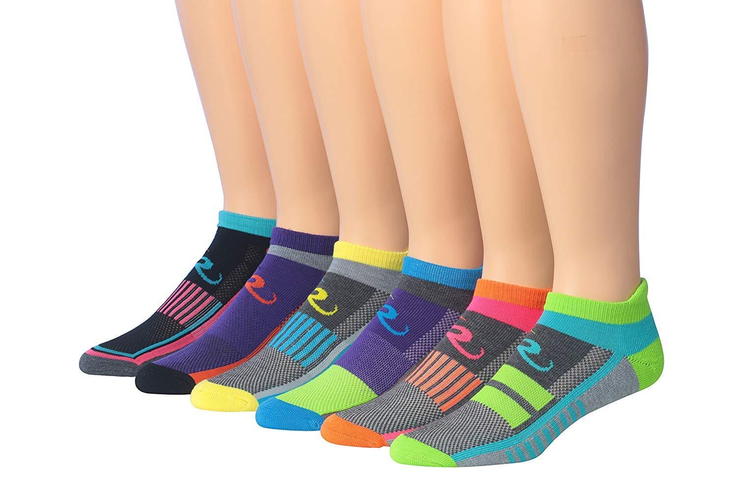 RONNOX Men's 6-Pairs Low Cut Running & Athletic Performance Socks Medium/Large MRLT02-A-ML - Tipi Toe Socks