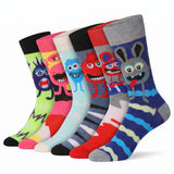 Men's Cartoon Socks - 6 Pairs