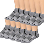 RONNOX Men's 12-Pairs Low Cut Running & Athletic Performance Tab Socks Medium/Large MRLT23-AB-ML - Tipi Toe Socks