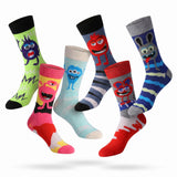 Men's Cartoon Socks - 6 Pairs