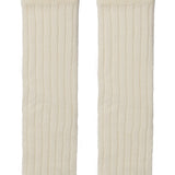 Isadora Paccini Women's Ribbed Knit Leg Warmers Sophisticated Simplicity Ivory One Size