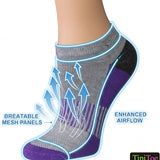 Women's Solid White Athletic Socks - 6 Pack