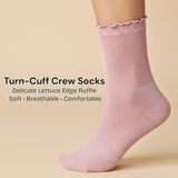 Solid Color Ruffle Socks - 6 Pairs