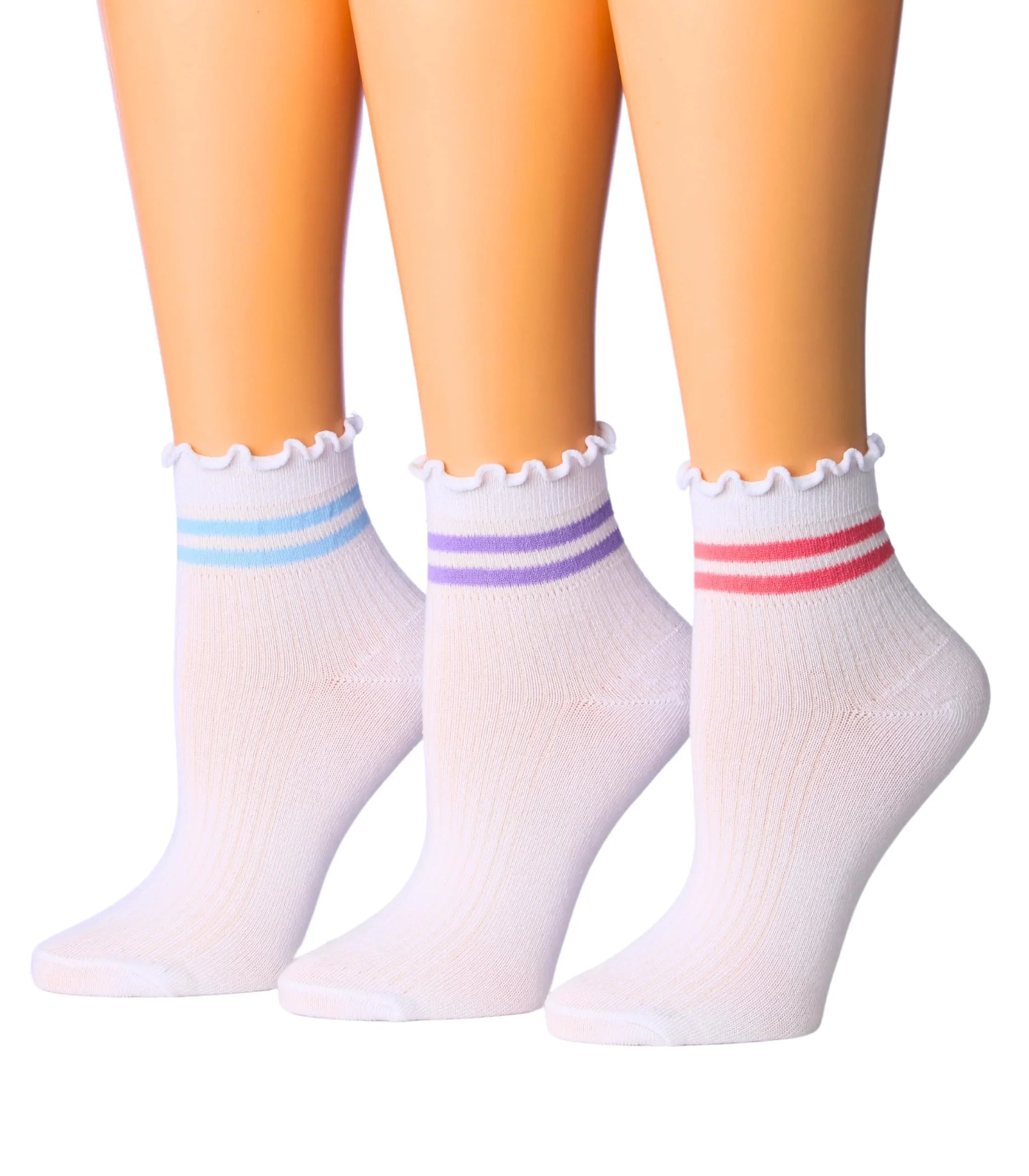 Women's triped Ruffle Socks