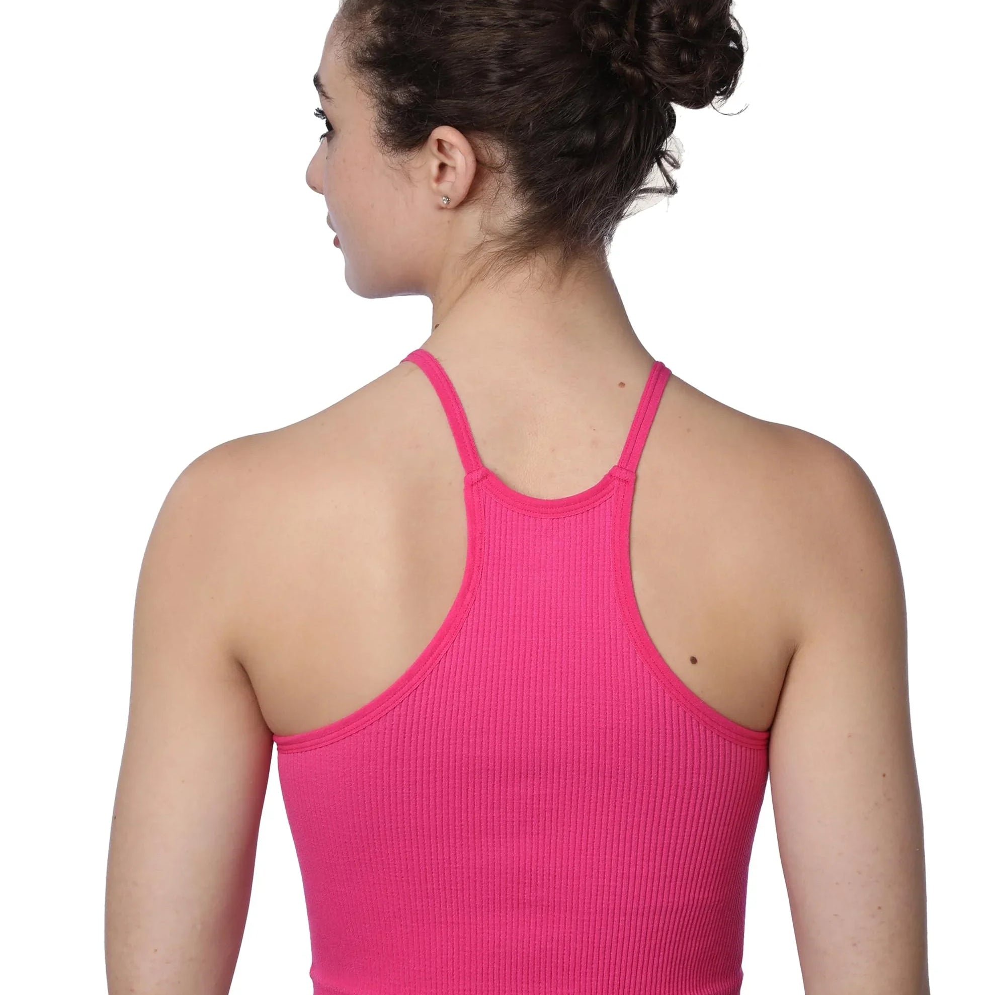 Women's Pink Ribbed Tank Tops