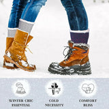 Women's 3 Pairs Horizontal Harmony White Red Brown Sideways Knitted Leg Warmer Boot Cuffs With Fleece Fuzzy Lining