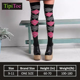 Isadora Paccini Women's 3 Pairs Elegant Monochrome Trio Light Blue Black, and Solid Black Over The Knee High Socks - Socks