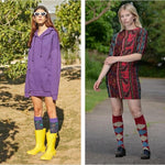 Women's 6 Pairs Colorful Textured Space Dye & Argyle Striped Patterned Knee High Socks - Socks