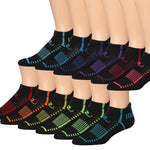 RONNOX Men's 12-Pairs Low Cut Running & Athletic Performance Tab Socks Medium/Large MRLT17-AB-ML - Tipi Toe Socks