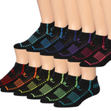 RONNOX Men's 12-Pairs Low Cut Running & Athletic Performance Tab Socks Medium/Large MRLT17-AB-ML - Tipi Toe Socks