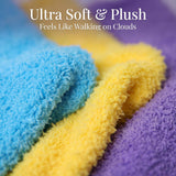 Soft Anti-Skid Pastel Harmony Fuzzy Socks - 3 Pairs