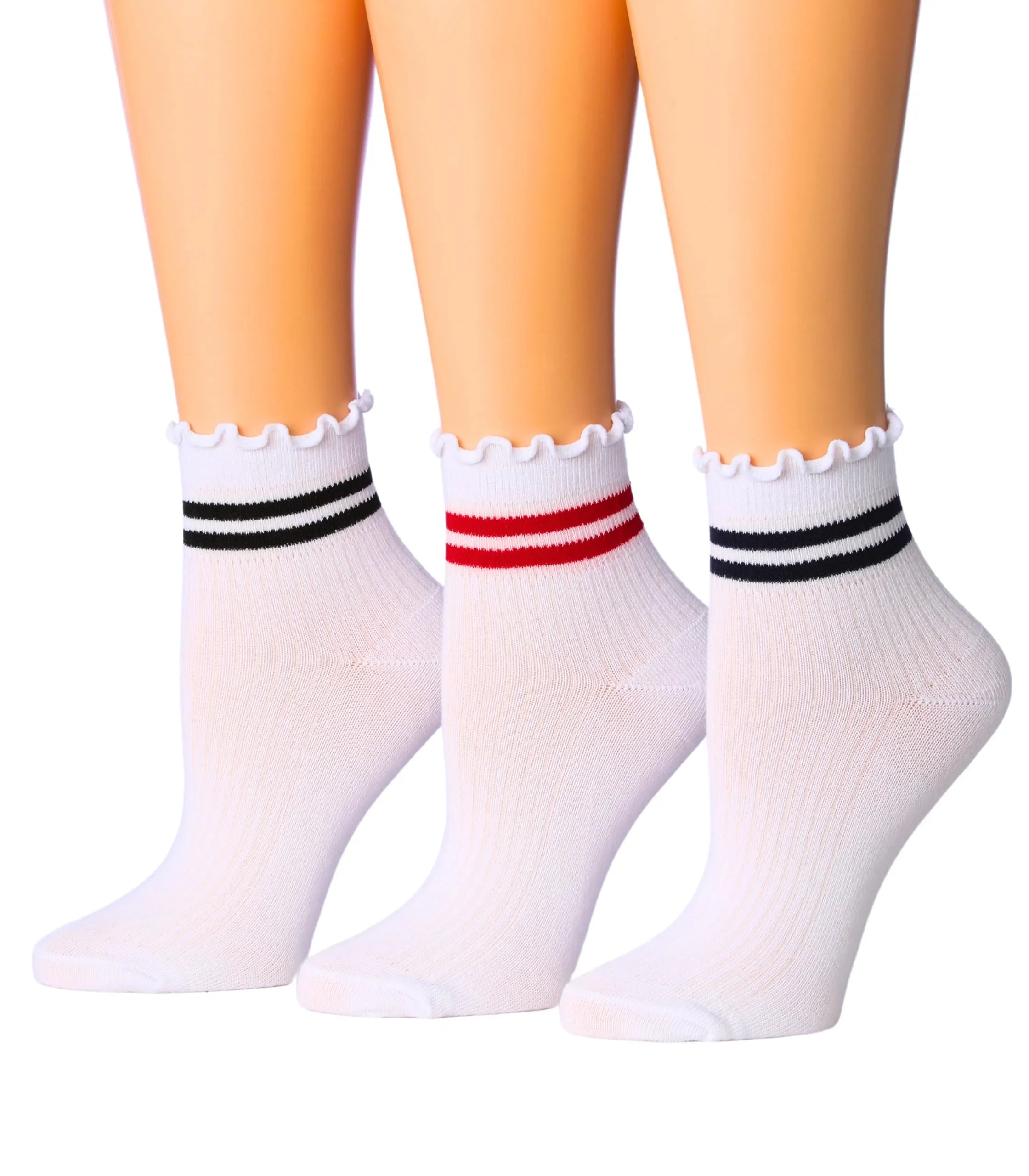 Striped Ruffle Socks