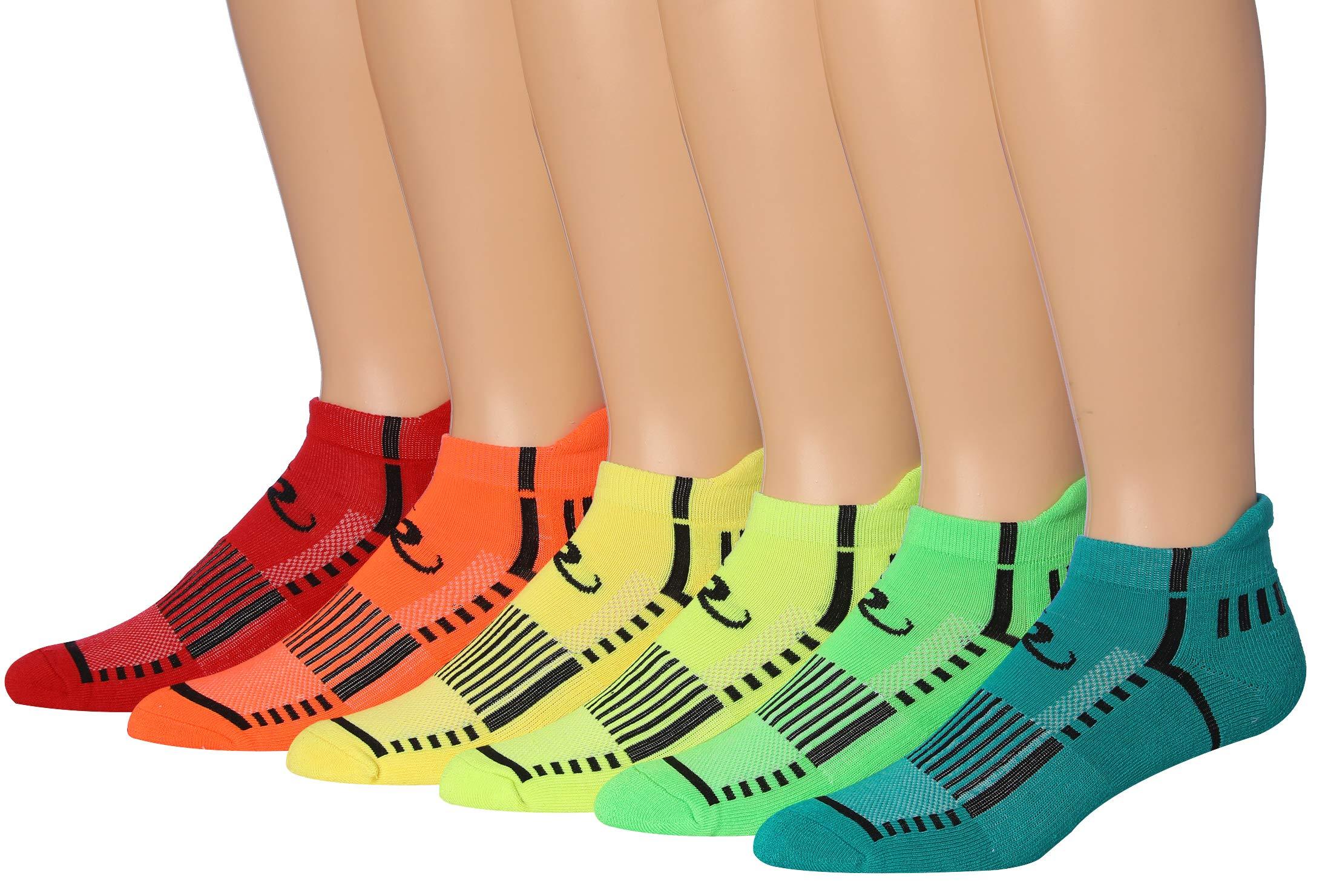 RONNOX Men's 6-Pairs Low Cut Running & Athletic Performance Tab Socks Medium/Large MRLT16-B-ML - Tipi Toe Socks