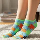 Stripes Zigzag Paint Splash No Show Socks - 20 Pairs