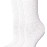 Tipi Toe Womens White Crew Length Turn-Cuff Solid Lettuce Edge Lace Ruffle Socks