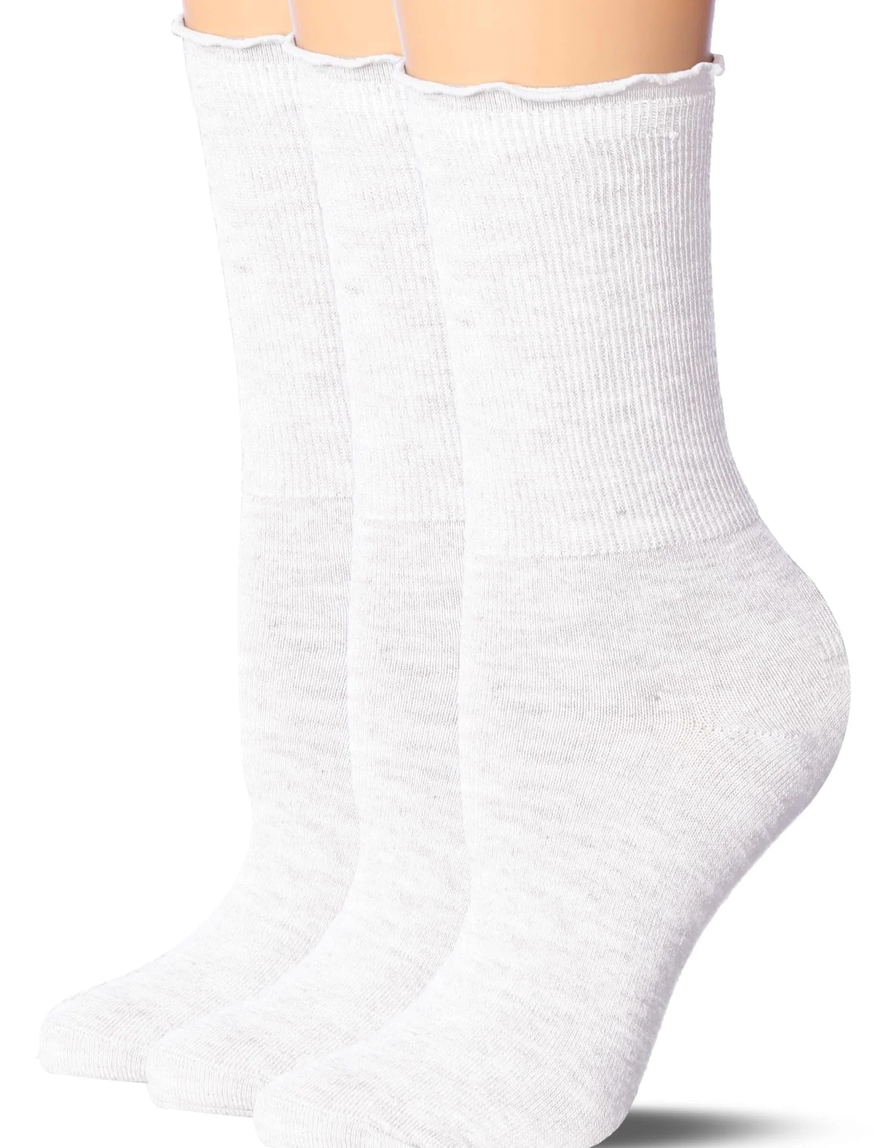 Solid White Lace Ruffle Socks