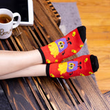 Tipi Toe Women's & Girls 20 Pairs Colorful Wild Leaf Patterned Cute Ankle Socks For Women