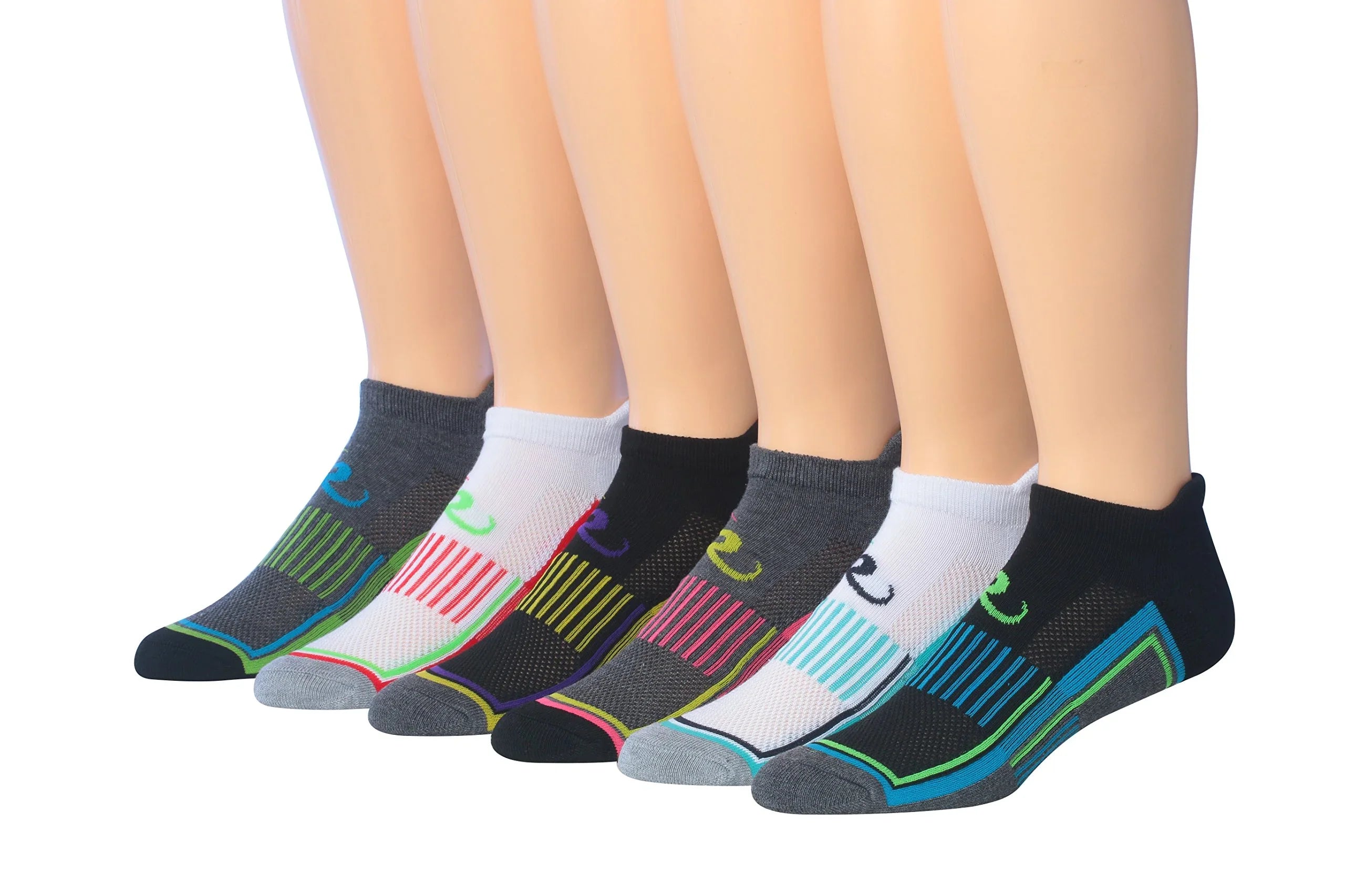 RONNOX Men's 6-Pairs Low Cut Running & Athletic Performance SocksSmall/Medium MRLT01-B-SM - Tipi Toe Socks