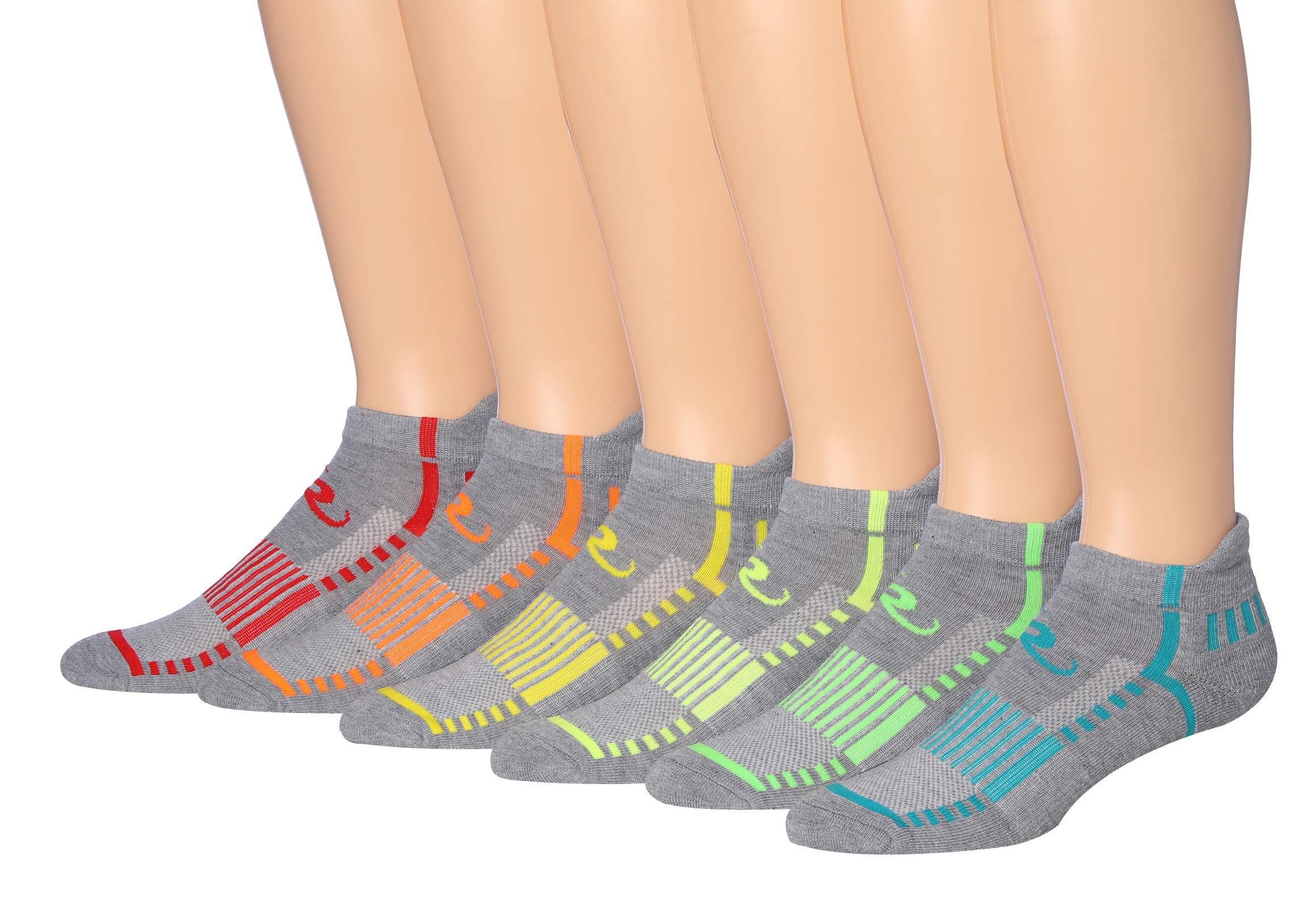RONNOX Men's 6-Pairs Low Cut Running & Athletic Performance Tab Socks Medium/Large MRLT19-B-ML - Socks