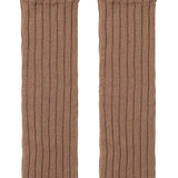 Isadora Paccini Women's Ribbed Leg Warmers Deep Mocha Brown One Size